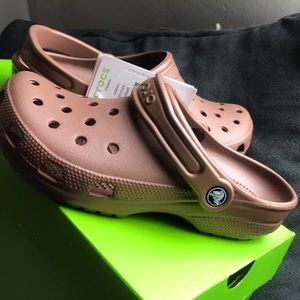 Metallic Bronze Classic CROCS clog NIB